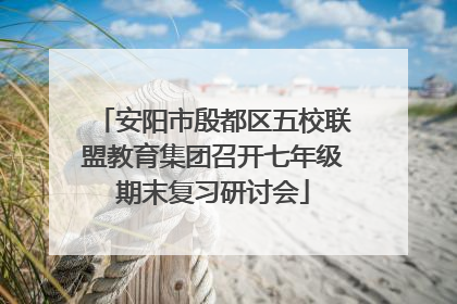 安阳市殷都区五校联盟教育集团召开七年级期末复习研讨会