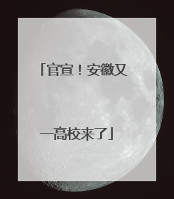 官宣！安徽又一高校来了