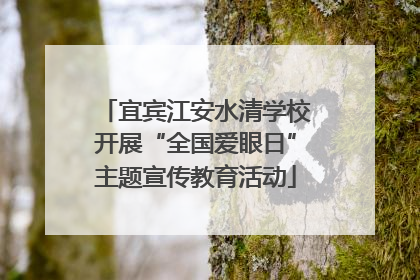 宜宾江安水清学校开展“全国爱眼日”主题宣传教育活动