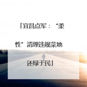 宜昌点军：“柔性”清理违规菜地 还绿于民