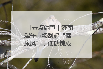 壹点调查｜济南端午市场刮起“健康风”，低糖粽成消费者“新宠”
