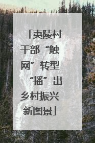 夷陵村干部“触网”转型“播”出乡村振兴新图景