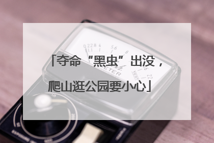 夺命“黑虫”出没，爬山逛公园要小心