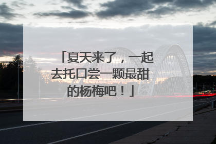 夏天来了，一起去托口尝一颗最甜的杨梅吧！
