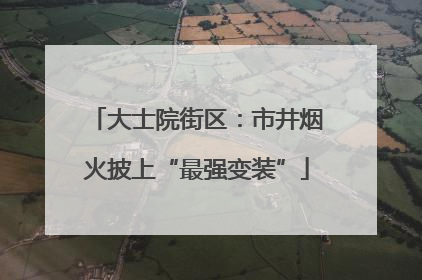 大士院街区：市井烟火披上“最强变装”
