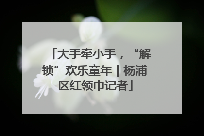大手牵小手，“解锁”欢乐童年｜杨浦区红领巾记者