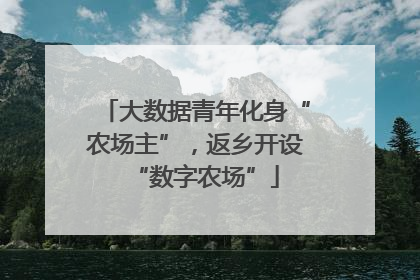 大数据青年化身“农场主”，返乡开设“数字农场”