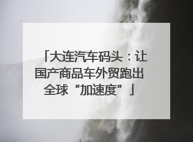 大连汽车码头：让国产商品车外贸跑出全球“加速度”
