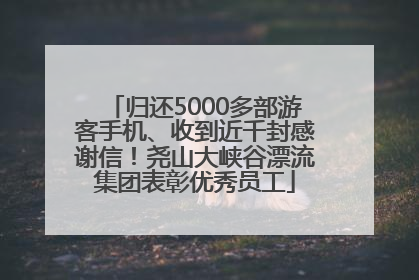 归还5000多部游客手机、收到近千封感谢信！尧山大峡谷漂流集团表彰优秀员工