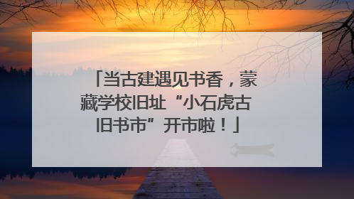 当古建遇见书香，蒙藏学校旧址“小石虎古旧书市”开市啦！