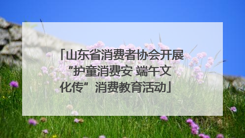 山东省消费者协会开展 “护童消费安 端午文化传”消费教育活动