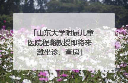 山东大学附属儿童医院程璐教授即将来潍坐诊、查房