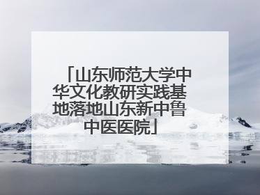 山东师范大学中华文化教研实践基地落地山东新中鲁中医医院