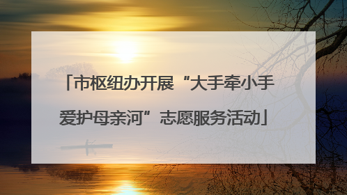 市枢纽办开展“大手牵小手 爱护母亲河”志愿服务活动