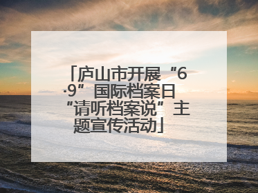 庐山市开展“6·9”国际档案日“请听档案说”主题宣传活动