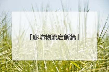 廊坊物流启新篇