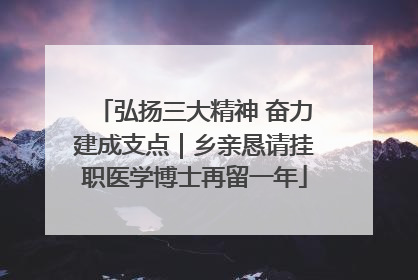 弘扬三大精神 奋力建成支点｜乡亲恳请挂职医学博士再留一年