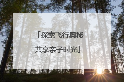 探索飞行奥秘 共享亲子时光