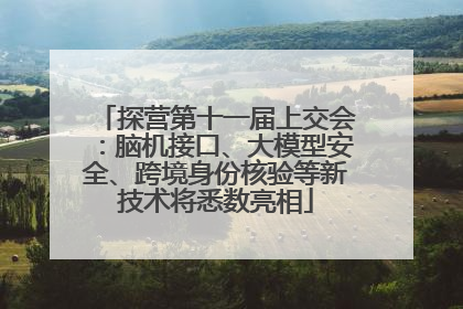 探营第十一届上交会：脑机接口、大模型安全、跨境身份核验等新技术将悉数亮相