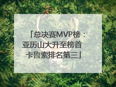 总决赛MVP榜：亚历山大升至榜首 卡鲁索排名第三