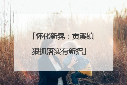 怀化新晃：贡溪镇狠抓落实有新招