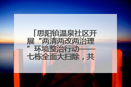 思阳镇温泉社区开展“两清两改两治理”环境整治行动——七栋全面大扫除，共建洁净家园