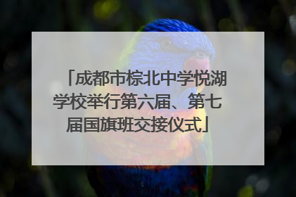 成都市棕北中学悦湖学校举行第六届、第七届国旗班交接仪式