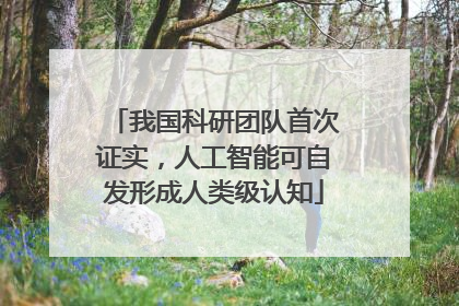 我国科研团队首次证实，人工智能可自发形成人类级认知