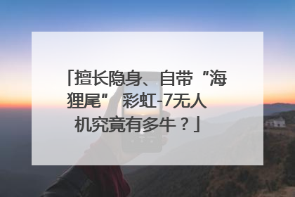 擅长隐身、自带“海狸尾” 彩虹-7无人机究竟有多牛？