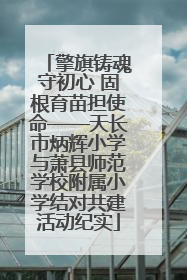 擎旗铸魂守初心 固根育苗担使命——天长市炳辉小学与萧县师范学校附属小学结对共建活动纪实