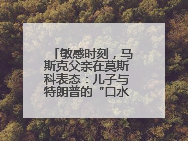 敏感时刻，马斯克父亲在莫斯科表态：儿子与特朗普的“口水仗”是个错误