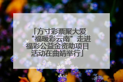 方寸彩票聚大爱 “福暖彩云南”走进福彩公益金资助项目活动在曲靖举行