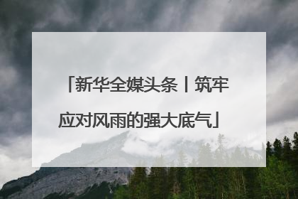 新华全媒头条丨筑牢应对风雨的强大底气