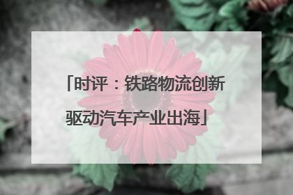 时评：铁路物流创新驱动汽车产业出海