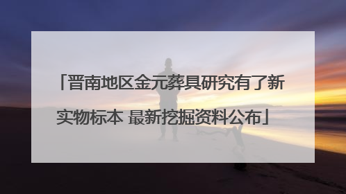 晋南地区金元葬具研究有了新实物标本 最新挖掘资料公布