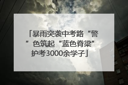 暴雨突袭中考路“警”色筑起“蓝色脊梁”护考3000余学子