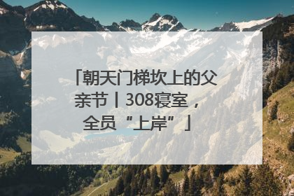 朝天门梯坎上的父亲节丨308寝室，全员“上岸”
