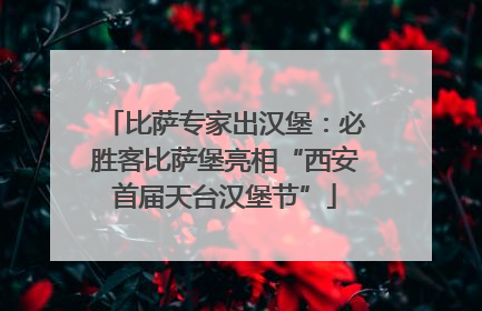 比萨专家出汉堡：必胜客比萨堡亮相“西安首届天台汉堡节”