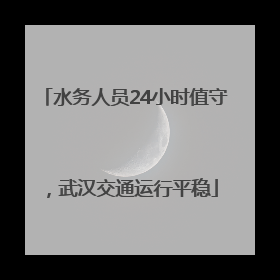 水务人员24小时值守，武汉交通运行平稳