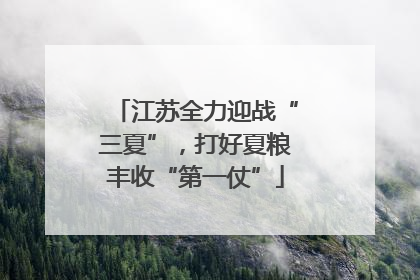 江苏全力迎战“三夏”，打好夏粮丰收“第一仗”