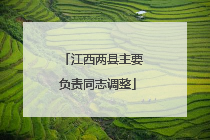 江西两县主要负责同志调整