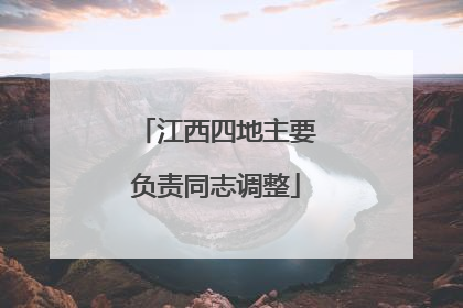 江西四地主要负责同志调整
