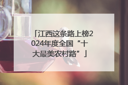 江西这条路上榜2024年度全国“十大最美农村路”