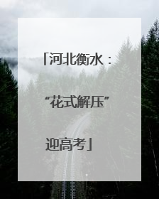 河北衡水：“花式解压”迎高考