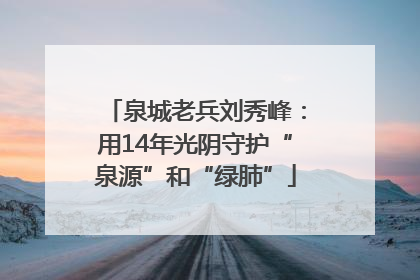 泉城老兵刘秀峰：用14年光阴守护“泉源”和“绿肺”