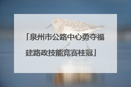 泉州市公路中心勇夺福建路政技能竞赛桂冠