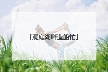 洞庭湖畔造船忙