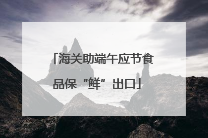 海关助端午应节食品保“鲜”出口