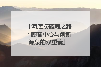 海底捞破局之路：顾客中心与创新源泉的双重奏