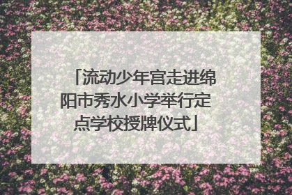 流动少年宫走进绵阳市秀水小学举行定点学校授牌仪式